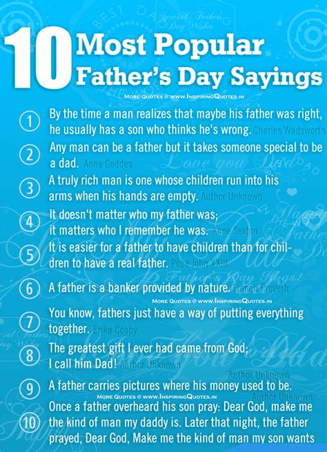 Happy Father Day Quotes 2014 10 Most Popular Fathers Day Sayings