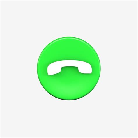 Answer Phone Clipart Vector C4d Answer Phone Green Button Icon Phone