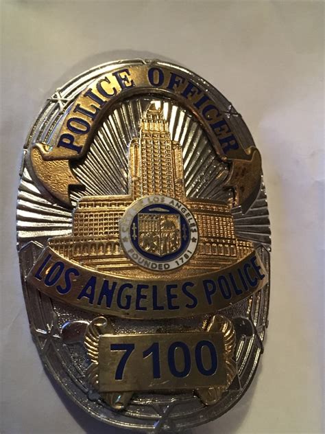 Collectors Badges Auctions Los Angeles California Police Officer