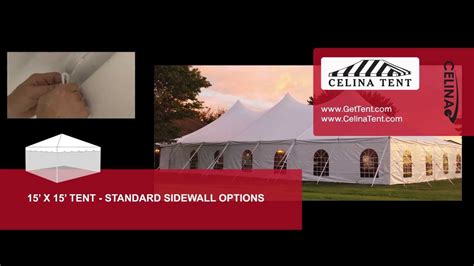 15 X 15 Tent And Canopy Standard Sidewall Options Youtube