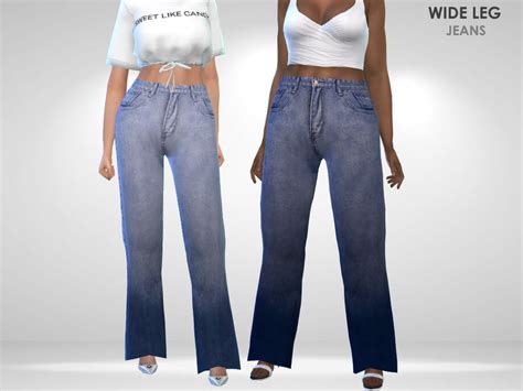 The Sims 4 Wide Leg Jeans By Puresim The Sims Book