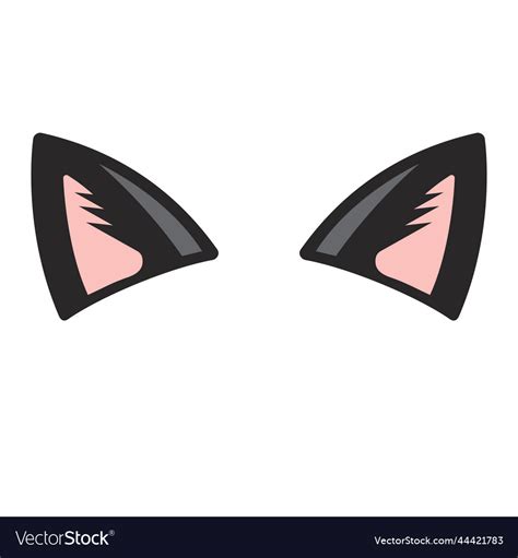 Cat Ear Color On A White Background Royalty Free Vector