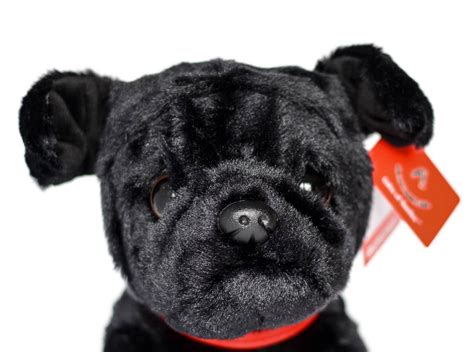 Black Pug Dog Plush Soft Toy 24cm Brand New 5034566795341 Ebay