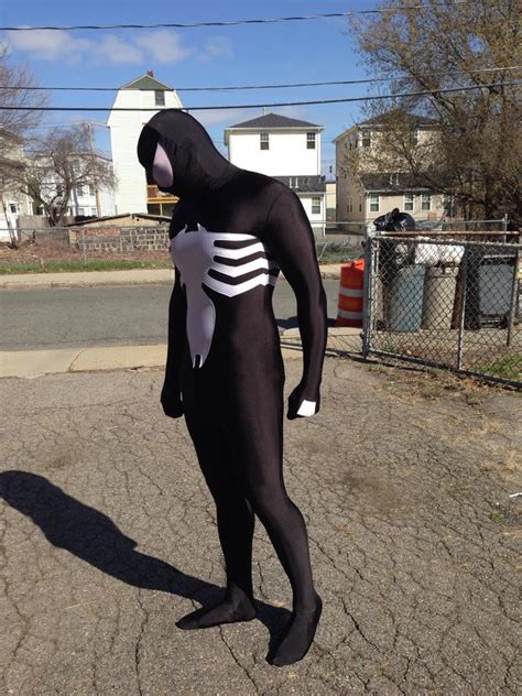 Spider Venom Costume Black And White Spiderman Costume New Spandex Full