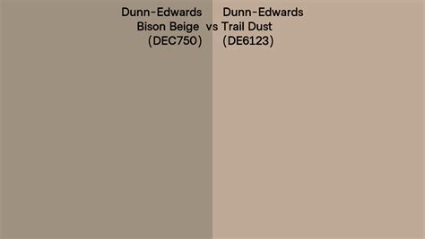 Dunn Edwards Bison Beige Vs Trail Dust Side By Side Comparison
