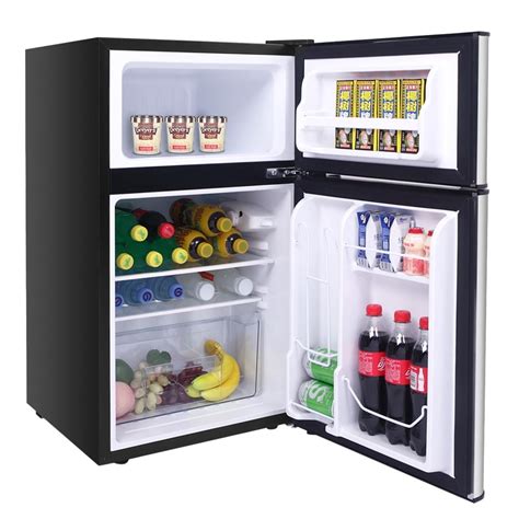 Zimtown 32 Cu Ft Mini Fridge Two Door Design Refrigerator With Freezer