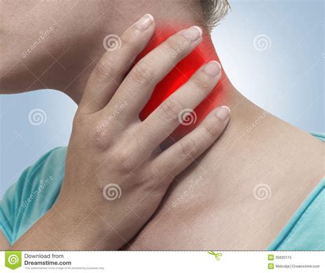 Acute Pain In A Woman Neck Stock Image Image Of Arthritis 35620115