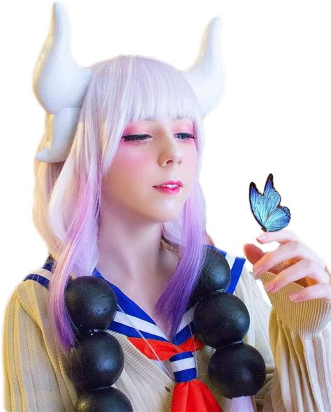 Miss Kobayashis Dragon Maid Kamui Kanna Cosplay Wig Gradient Purple