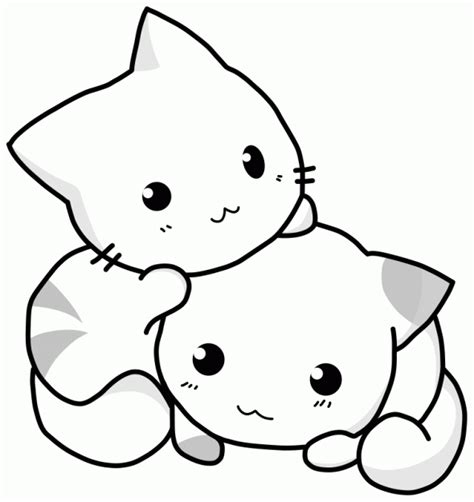 Color these two with beautiful hues so that they both become friends who look appealing. Coloring Pages Of Kitty Cats - Best Coloring Pages Collections