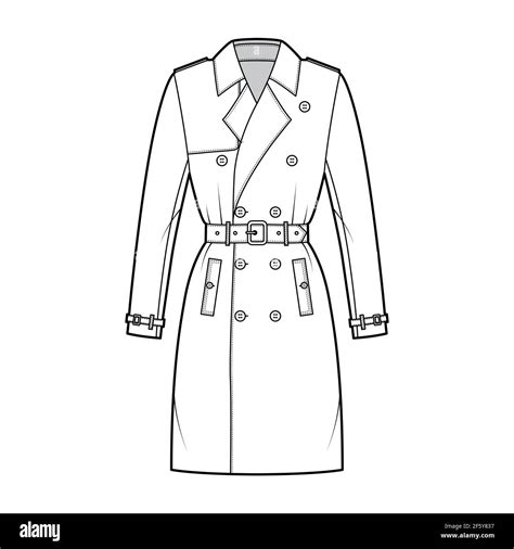aggregate 80 trench coat flat sketch latest vn