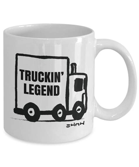 Truck Driver T Mug Funny Trucker Cup Truckin Etsy