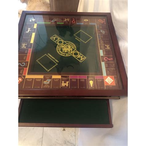 Wooden Monopoly Game Board And Table Collectors Edition Chairish