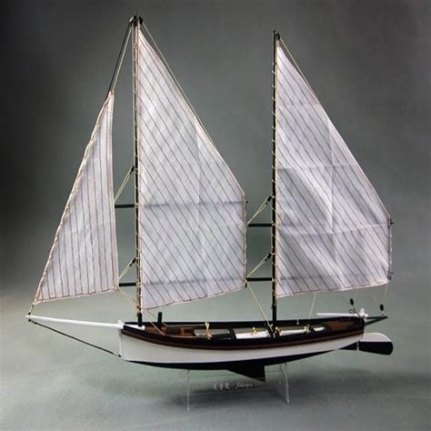 124 Scale Sharpie Ship Wooden Sailing Boat Model Diy Kits Building Kits Classic Sailboat