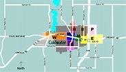 Coldwater, Michigan - Map of eight city regions