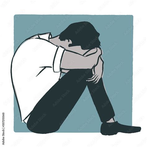 Sad Man Crying Depression Stress Hypersensitivity Character Theme