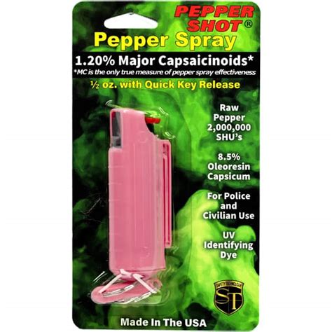 Pepper Shot 12 Mc 12 Oz Pepper Spray Hard Case Belt Clip And Quick