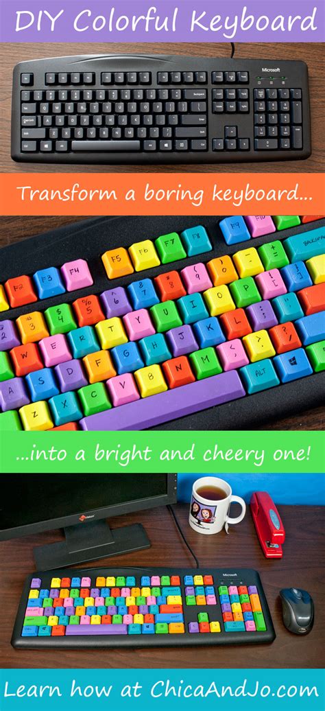 Diy Colorful Computer Keyboard Chica And Jo