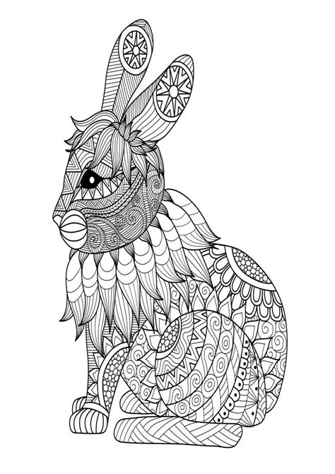 Printable Adult Coloring Pages Rabbit