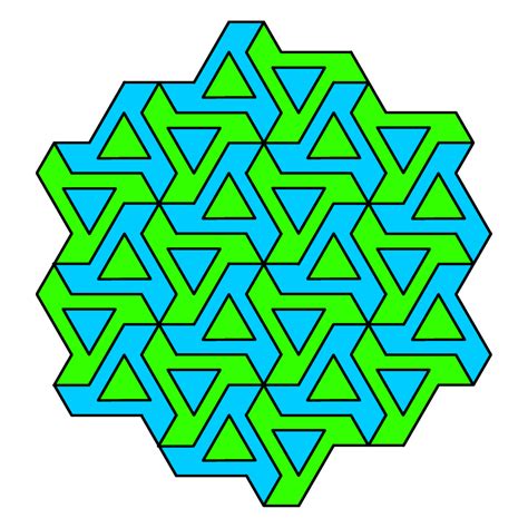 Geomegic “triangled Tessellations” Coloring Pattern