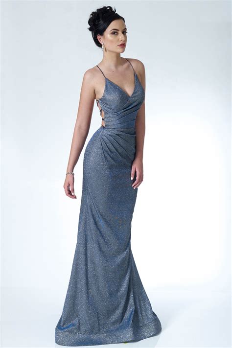 Full length dress with corset fastening. AF80195 - Catherines of Partick