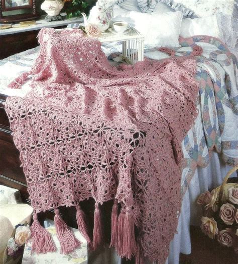 Vintage Crochet Pattern Romantic Lace Afghan 1990s Home Etsy Australia