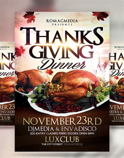 40 Premium And Free Thanksgiving Flyer Psd Templates For Thanksgiving