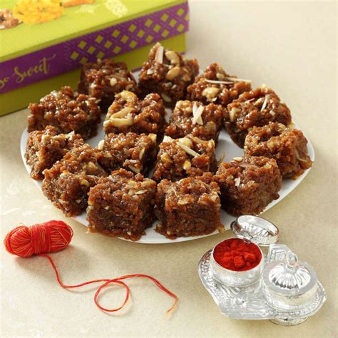 A few of the famous varieties of barfi include besan barfi (made with gram flour), kaaju barfi. Silver Plated Roli, Chawal Container with Doda Barfi: Gift ...
