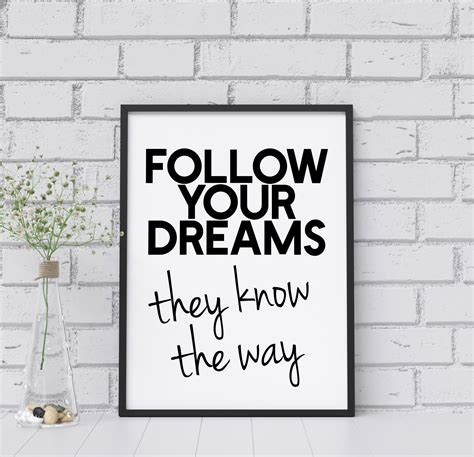 inspiring quote motivational poster work hard wall art etsy wall art quotes follow your