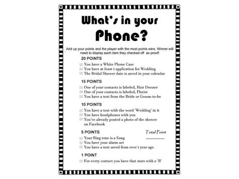 Got an android phone or tablet? whats in your phone bridal shower game, modern twist ...