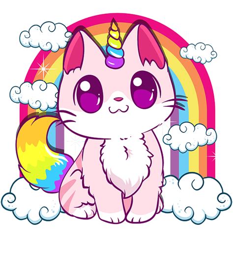Cute Unicorn Cat Adorable Smiling Rainbow Kitty Puzzle By The Perfect