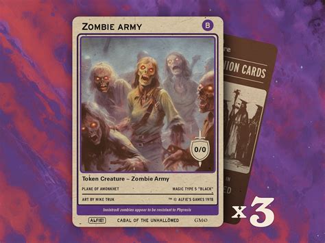 Zombie Army Token For Magic Alfies Adventure Aa9 Etsy