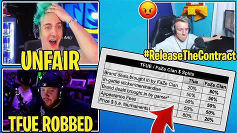 Ninja And Streamers Shocked After Seeing Tfues Real Faze Clan Contract