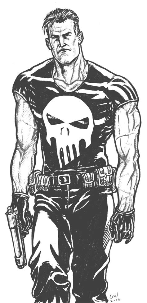 The Punisher Sketch By Guilhermerw On Deviantart