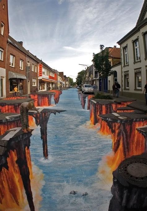 3d Street Chalk Art By Edgar Mueller This Is So Cool Stoepkunst 3d