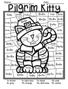 Give students one of the 6 thanksgiving color by code pages along with crayons, markers, or. Thanksgiving Addition Color by Number by Amy Isaacson | TpT