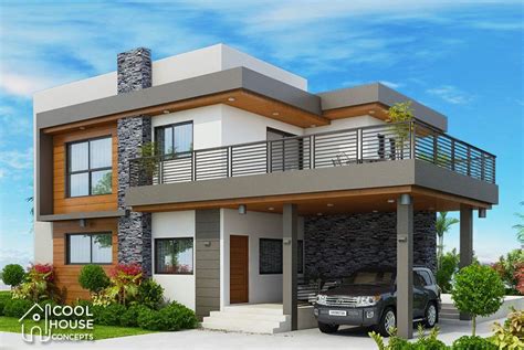 Two story four bedroom house plans. Four Bedrooms Two Storey Modern House - Cool House ...