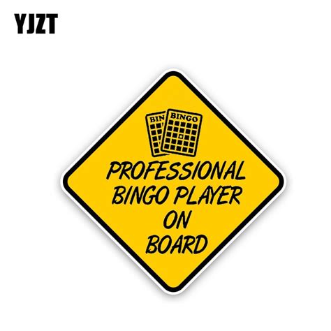 Yjzt 13cm13cm Professional Bingo Player On Board Pvc Car Sticker Funny