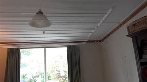 This play fort looks like it would be tons of fun. My ceiling clothesline - YouTube