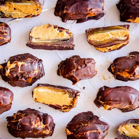 Chocolate Peanut Butter Stuffed Dates Vegan And Gf