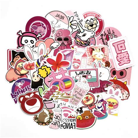 Great savings & free delivery / collection on many items. 50Pcs/Lot Anime Cute Pink Stickers Decals Skateboard Car