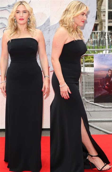 Kate Winslet Wore A Black Strapless Column Gown From Jenny Packham Kate Winslet Jenny Packham