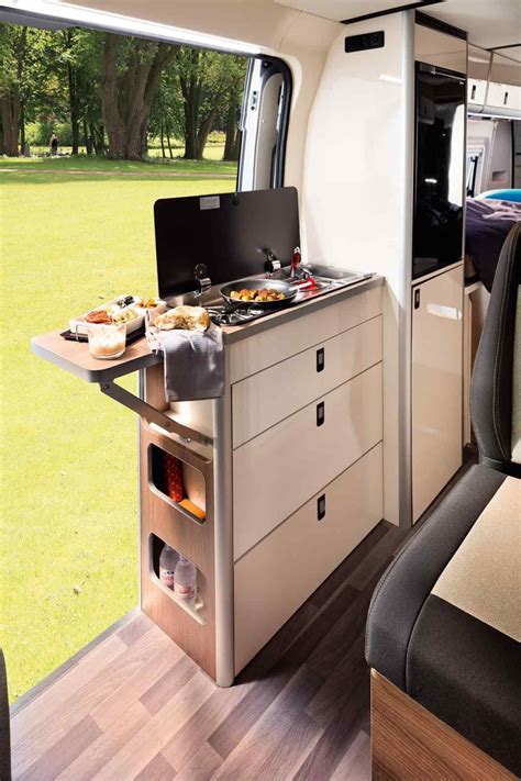 Tall, base, vanity cabinets and combinations like vanity sink drawer base cabinets in springfield va. Ford Transit Campervan Conversion Interior Furniture Camper Van ... | Van interior, Campervan ...