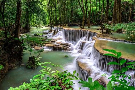 Buy Laminated Huay Mae Kamin River Waterfall Jungle Forest Thailand