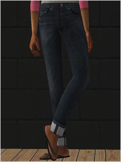 Mod The Sims Cuffed Jeans Tucked And Untucked Versions