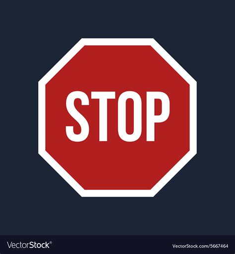 Stop Sign With Black Background