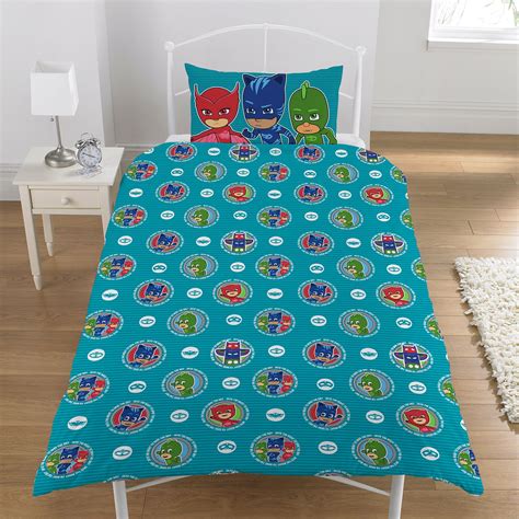 Dimensioni fino a 260 x 240. Ufficiale PJ Masks Copripiumino Set Bambini Ragazzi Letto ...