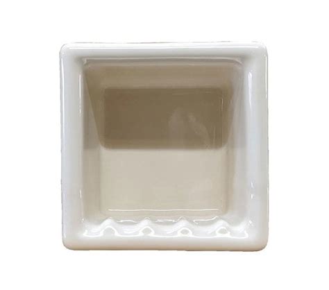 Recessed Soap Dish Foot Rest Niche Porcelain Approx X Almond