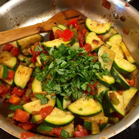 Sautéed Zucchini With Tomatoes And Cumin Juliennered