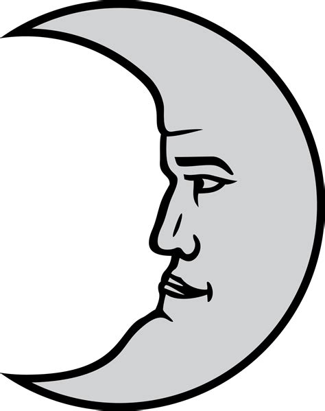 Crescent Moon Face Png Illustration 8513600 Png