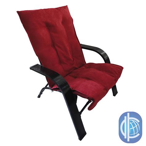 Red Folding Chair With Black Arm 